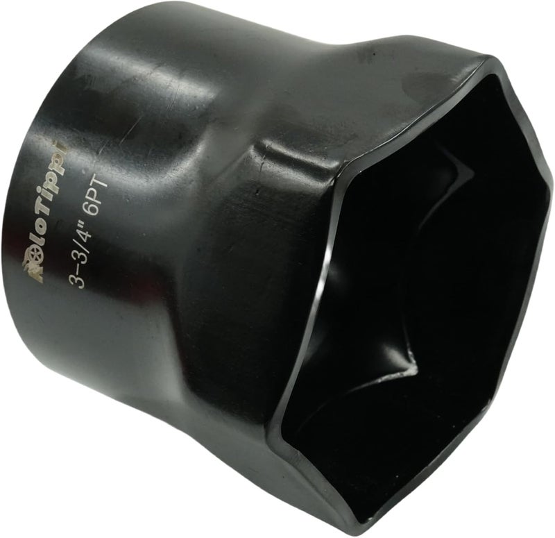RoloTippi 3-3/4-Inch 6 Point Wheel Bearing Locknut Socket, 3/4-Inch Drive, for Axle Nut Socket, Remove and Install Wheel Bearing Nuts, Carbon Steel, Powder-Coated (3-3/4" 6PT, 3/4" Drive) - Image 1